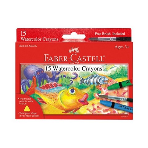 Watercolor Crayons, 15 count
