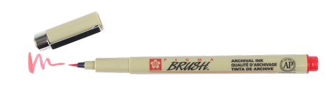 Pigma Brush Pen Red