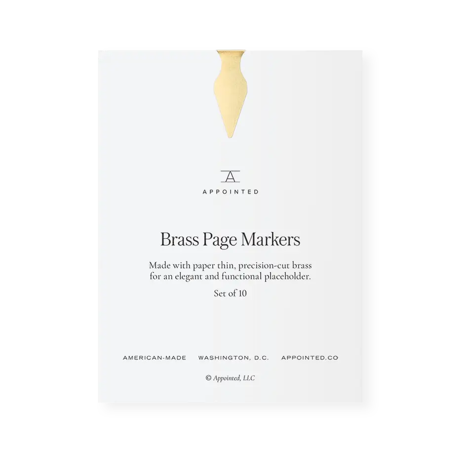 Appointed Brass Page Markers (set of 10)