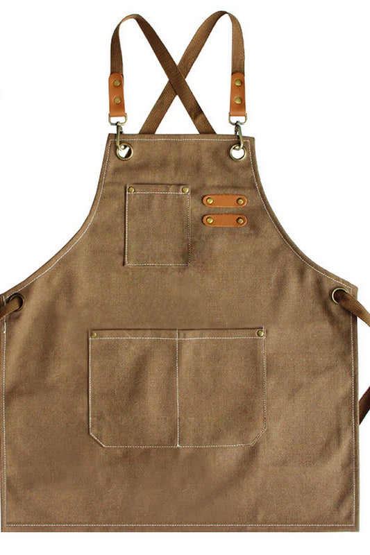 Children's Cotton Artist Apron (blue or brown)