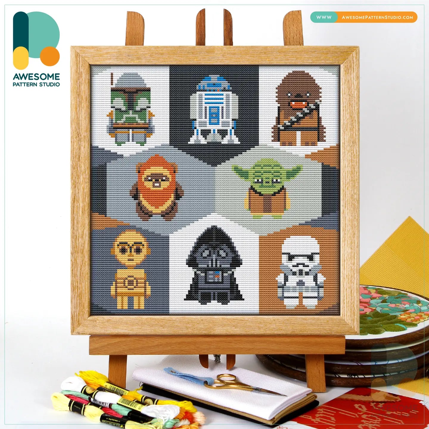 Space Icons - Counted Cross Stitch Kit