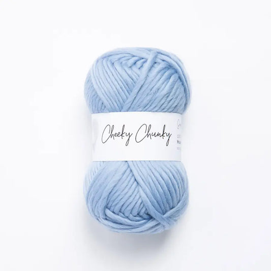 Cheeky Chunky Merino Wool Yarn - Baby Blue