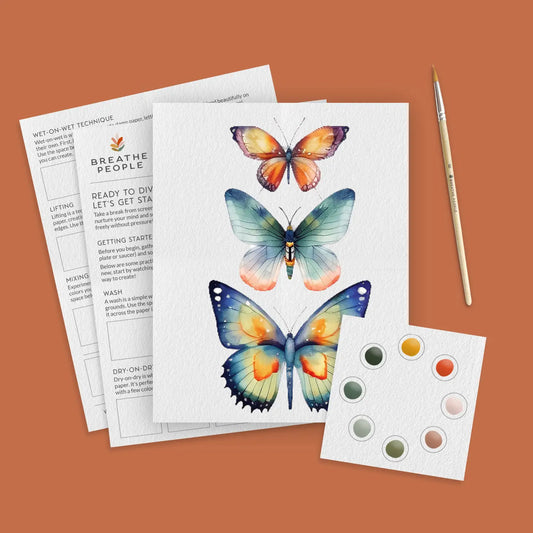 All-in-one Large Watercolor Kit -- Butterflies