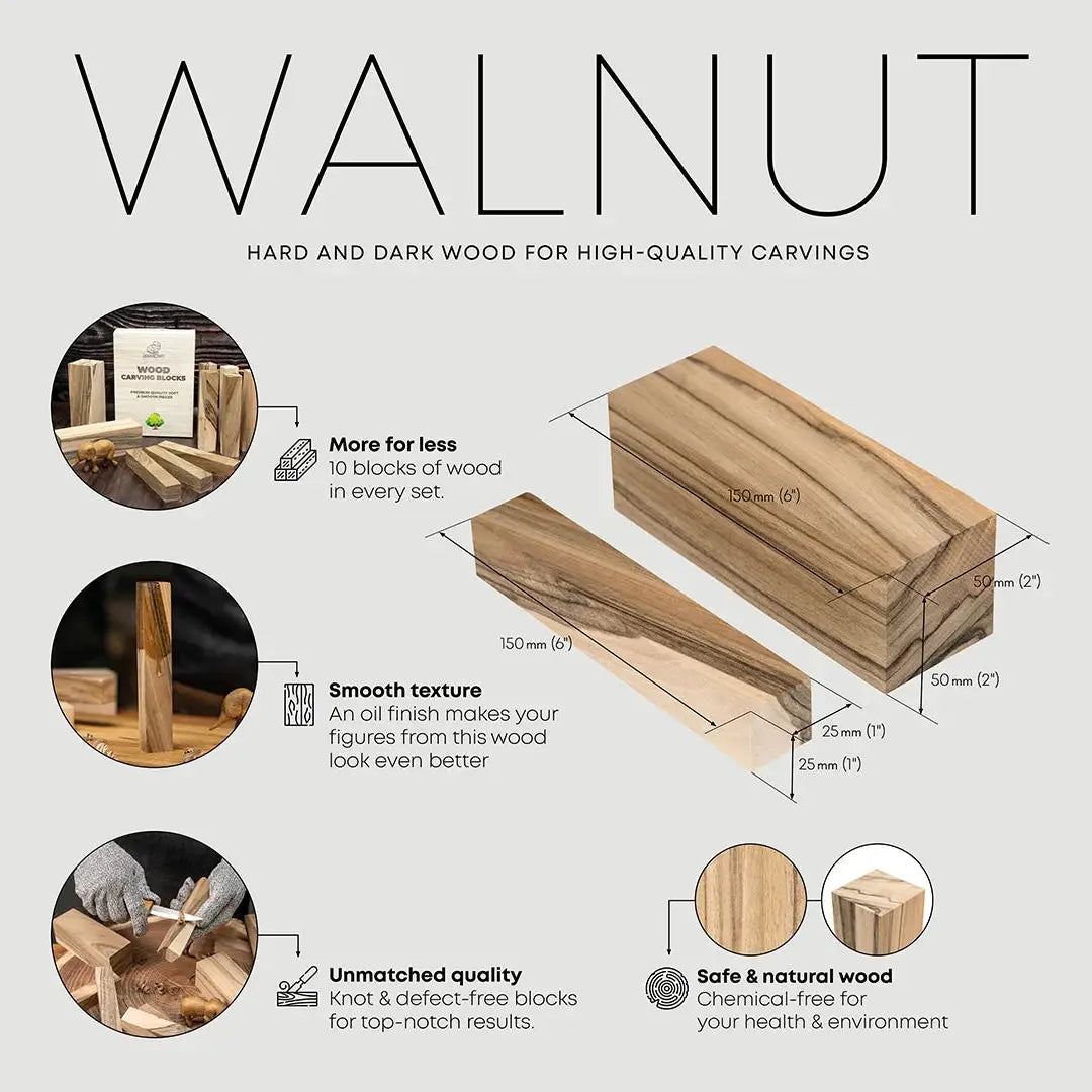 Walnut Carving Blocks