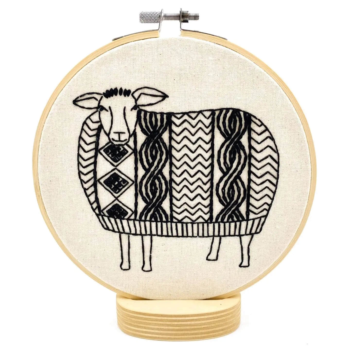 Sheep in Sweater Weather Embroidery Kit