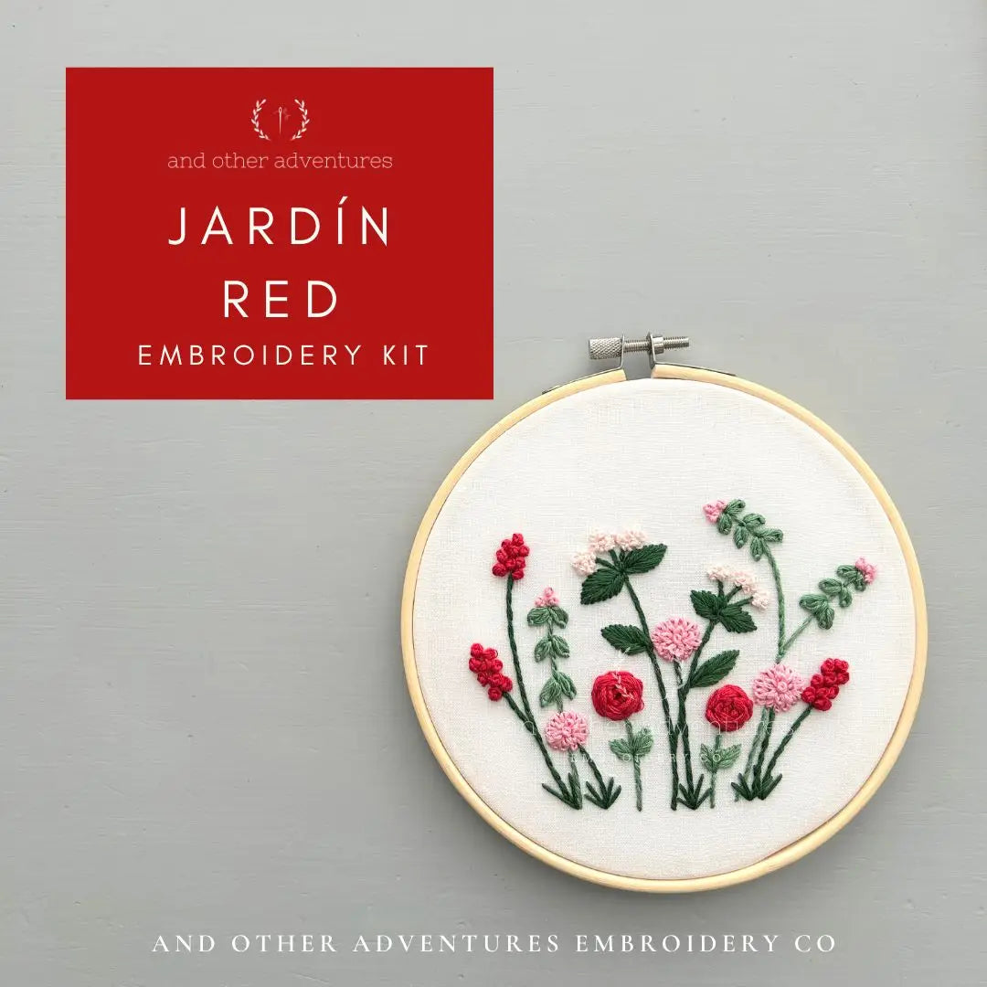 Jardin in Red Embroidery Kit