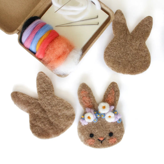 Felting Craft Kit - Brown Bunnies