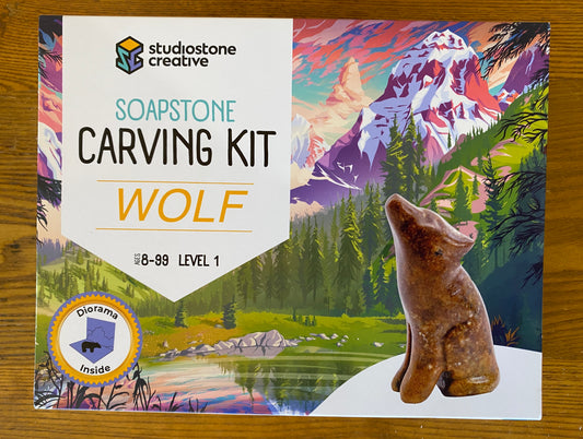 Soapstone Carving Kit - Wolf