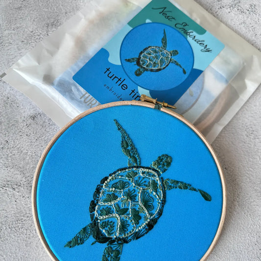 Turtle Time Embroidery Kit