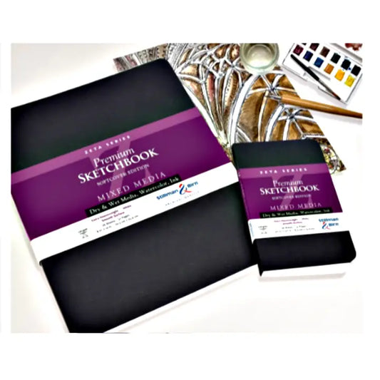 Mixed Media Sketchbook; Zeta Series; Soft Cover (portrait, 5.5" x 8.5")