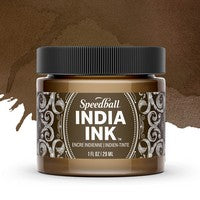 Speedball India Ink 1oz, Seppia