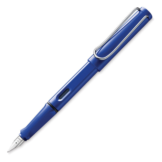 Blue Safari Fountain Pen, Fine Nib