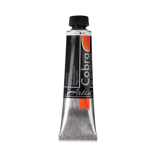 Ivory Black - Cobra Water Mixable Oil Paint, 40ml