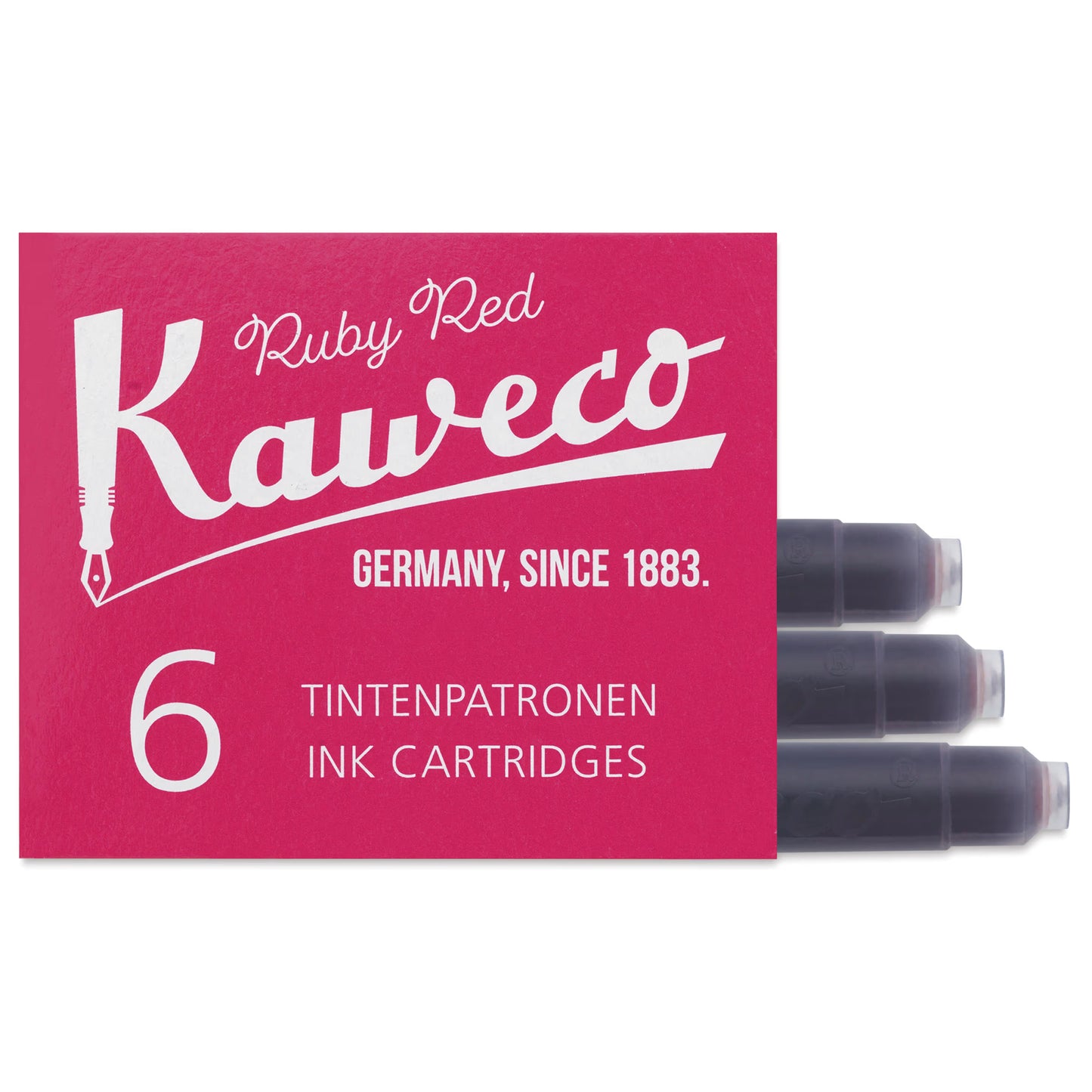 Kaweco Ink Cartridges - Ruby Red, Pkg of 6