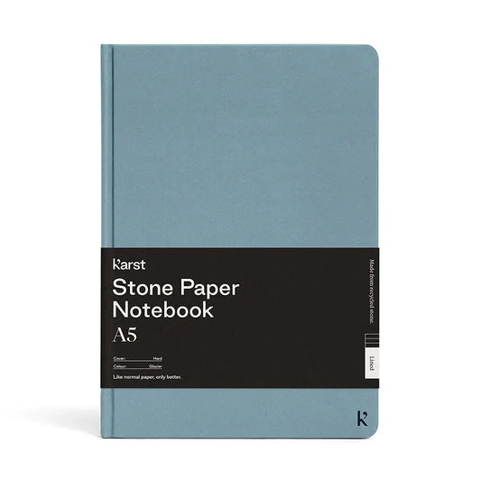 Karst A5 Stone Hardcover Sketchbook; Lined (glacier blue)