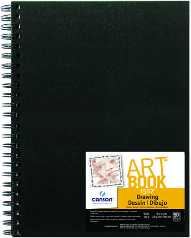 Field Drawing Sketchbook, Wire Bound 9"x12" 90lb, 60 sheets (hardcover)