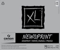 Rough Newsprint pad, 100 Sheets, 11"x17"