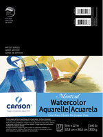 Canson Montval Watercolor CP, 140lb, 9x12, 12 sheets