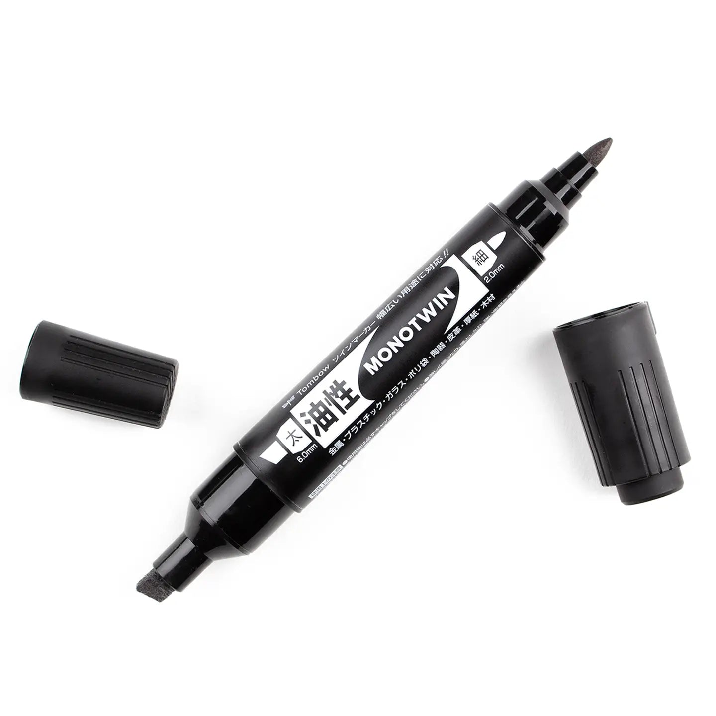 Monotwin Bold Tip Marker (chisel & bullet); black