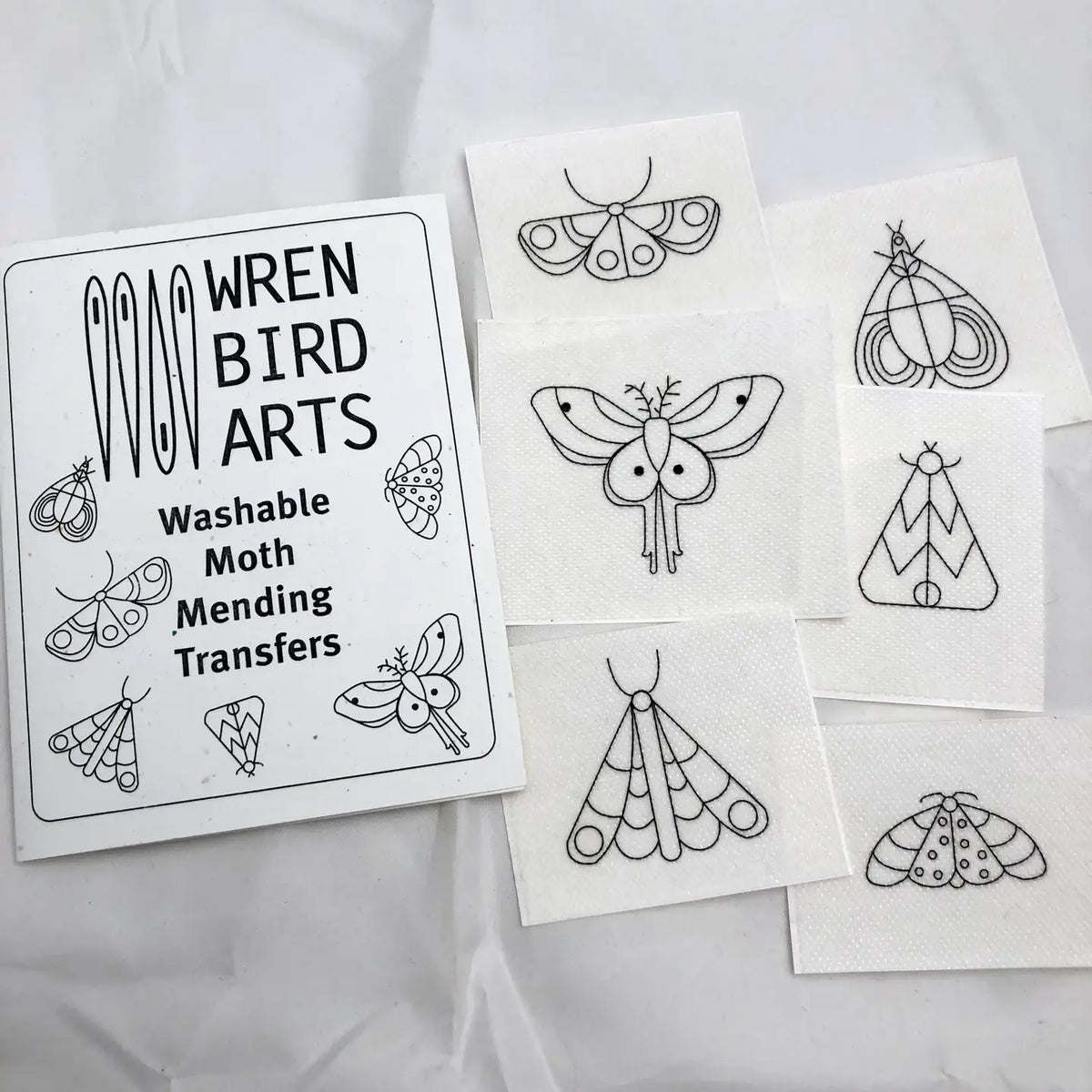 Moth Set - Sashiko Transfer Patterns; washable