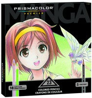 Prismacolor Premier Colored Pencils; Manga set, 23 pieces