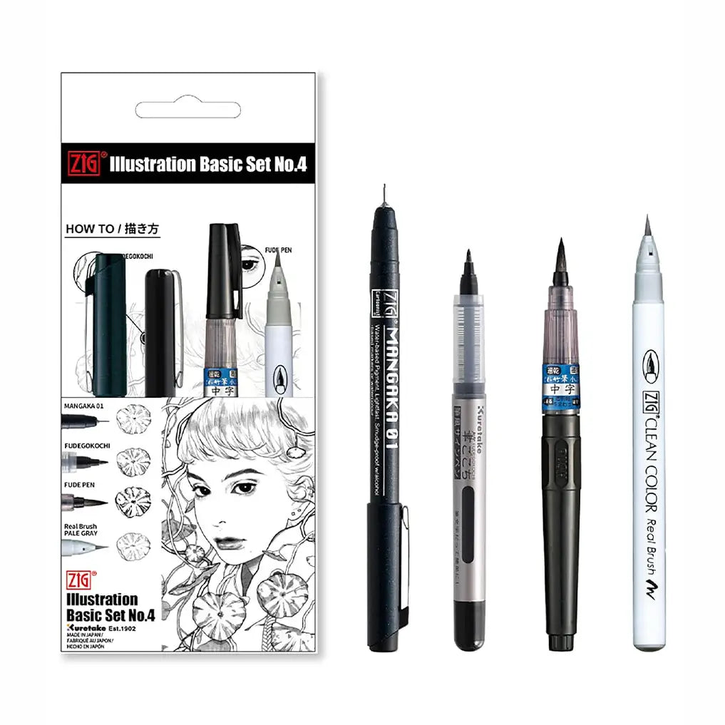 Zig Illustration Drawing Set of 4