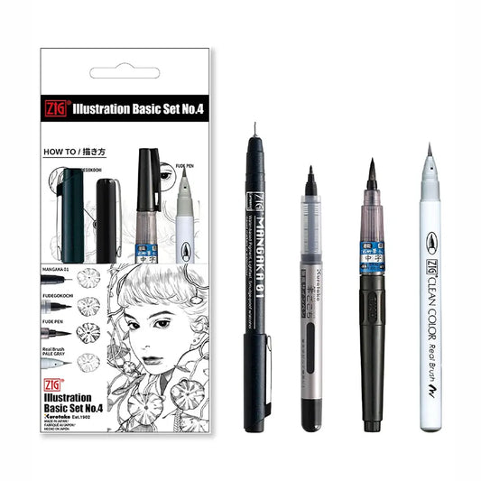 Zig Illustration Drawing Set of 4