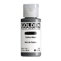 Carbon Black; Golden Fluid 1oz
