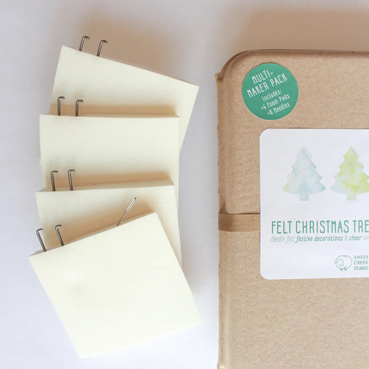 Christmas Tree Felting Craft Kit PARTY Set (9 trees)