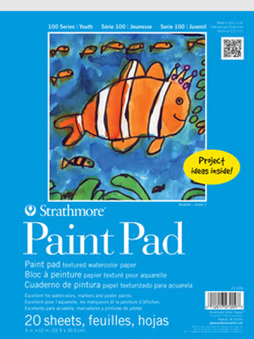 100 Series Paint Pad Tape Bound 20 Sheet 9X12