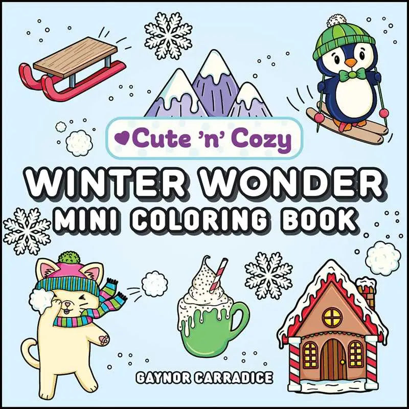 Cute N Cozy: Winter Wonder Mini Coloring Book