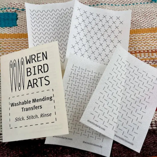 Cream #10 Set - Sashiko Transfer Patterns; washable