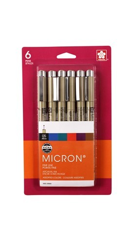 Pigma Micron Color Pen 05 Set Of 6