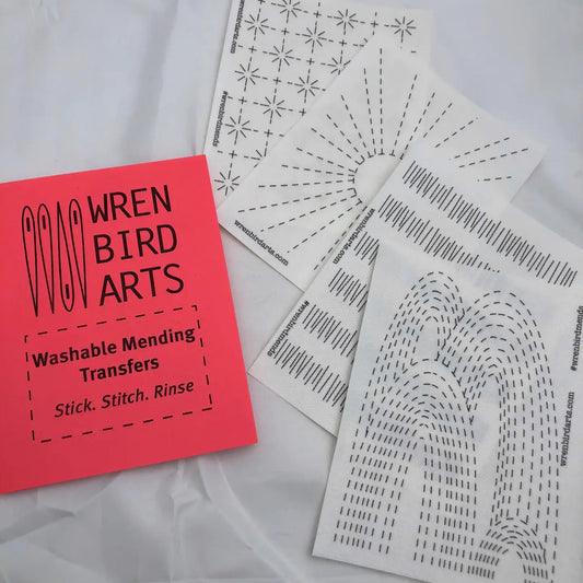 Hot Pink Set -- Sashiko Transfer Patterns; washable
