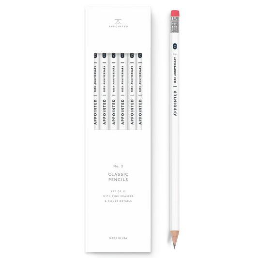 Appointed No2 Pencil (white with blue foil)