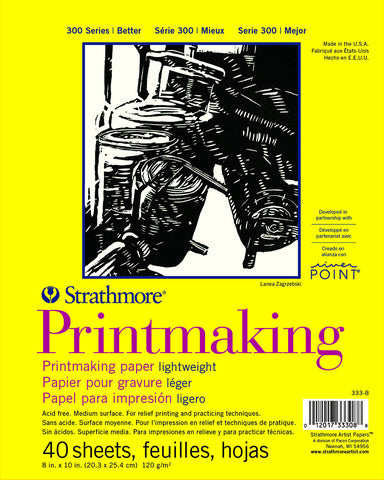 Printmaking Pad Glue Bound 40 Sheet 120Grm 8 X 10