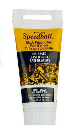 Oil Based Block Printing Ink Black 1.25oz