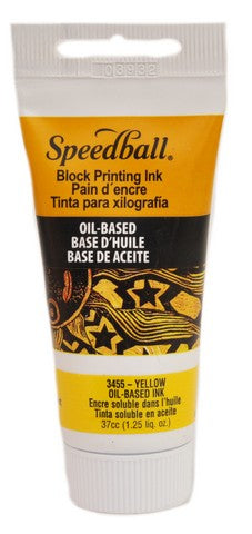 Oil Based Block Printing Ink Yellow 1.25oz