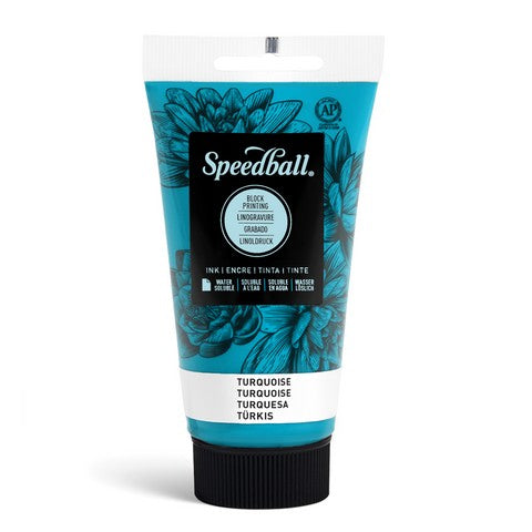 Water Soluble Block Printing Ink 2.5oz Turquoise