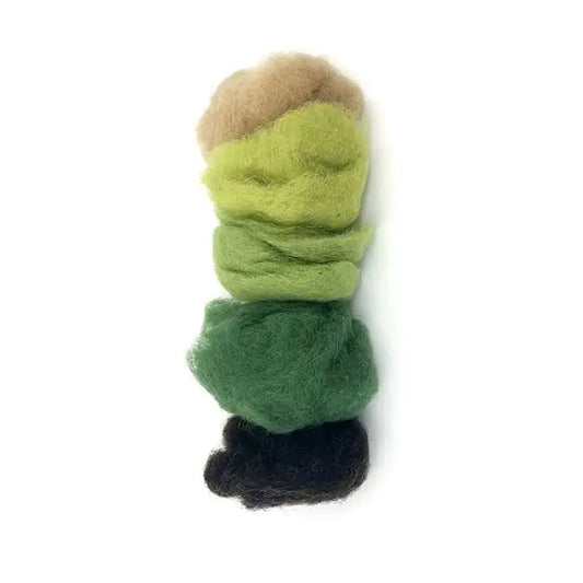 Plant-dyed Fairy Tale Wool, 25 g - green shades
