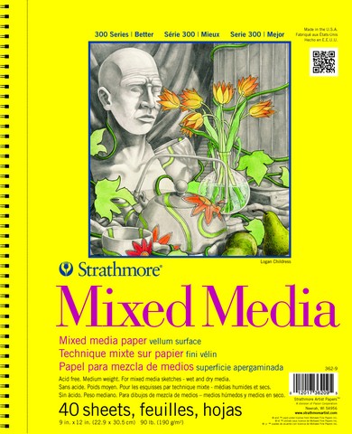 Mixed Media Wire Bound 9"x12" 40 sheets