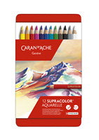Supracolor Watercolor Pencils, Tin Case - 12 assorted colors