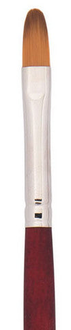 Velvetouch Golden Taklon Short Handle Filbert 6