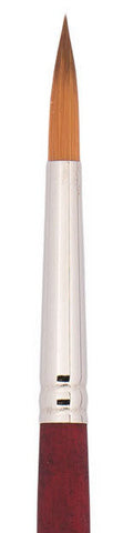 Velvetouch Golden Taklon Short Handle Ultra Round 6