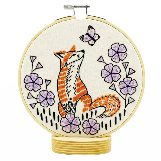 Fox in Phlox Embroidery Kit