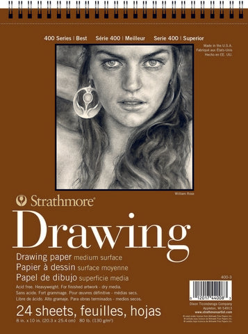 Drawing Medium Surface Spiral 24 Sheets 80Lb 8X10