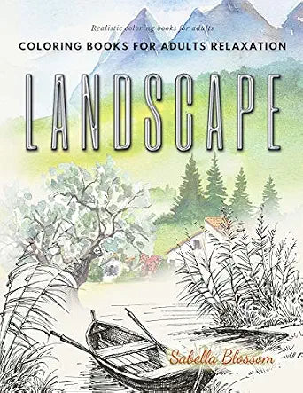 Landscape Scenes Adult Coloring Book