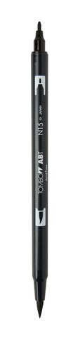 Dual Brush Pen Black (Abt N15)