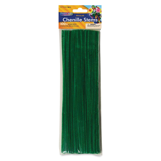 Green Pipe Cleaners, 12", 100 count