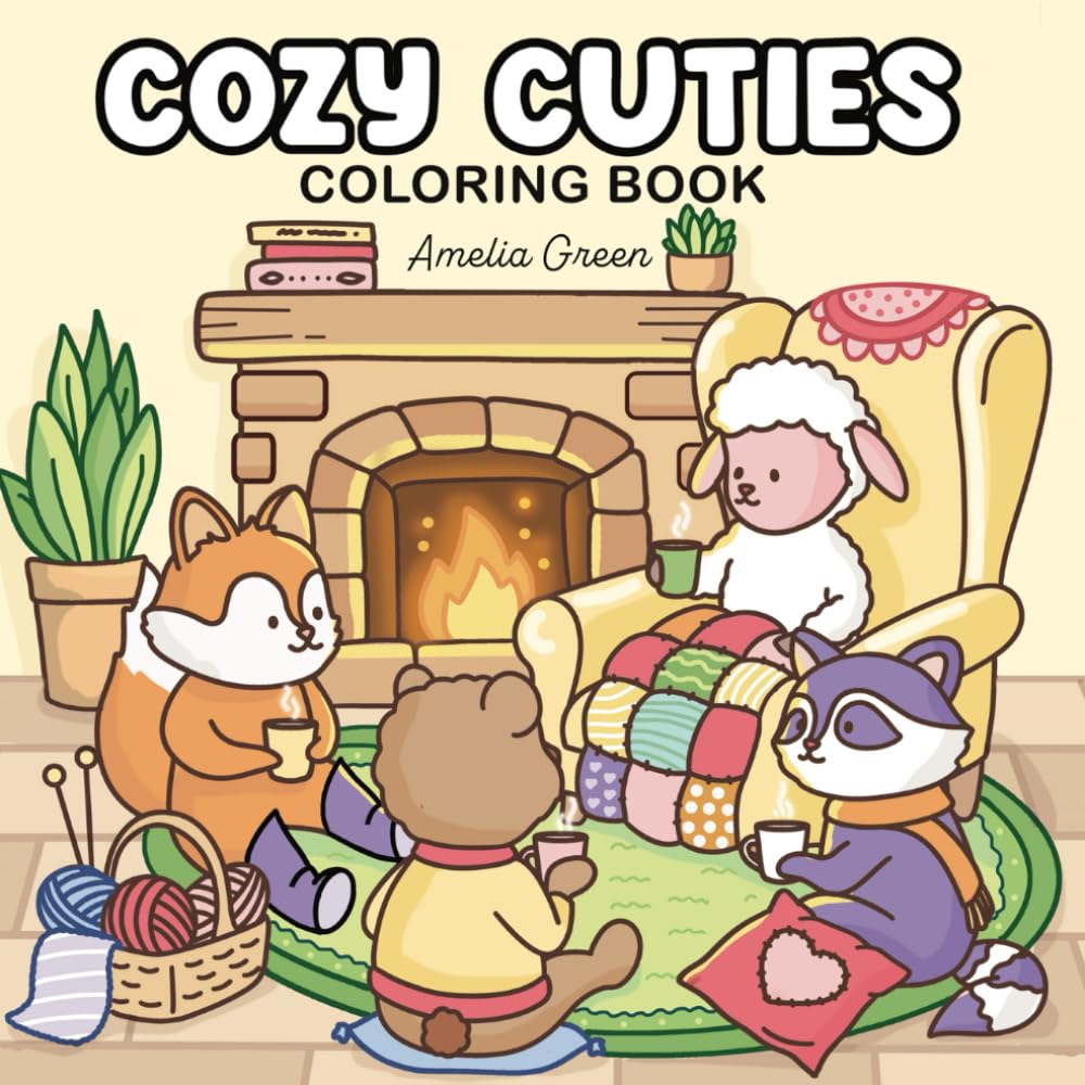 Cozy Cuties Coloring Book (Amelia Green)